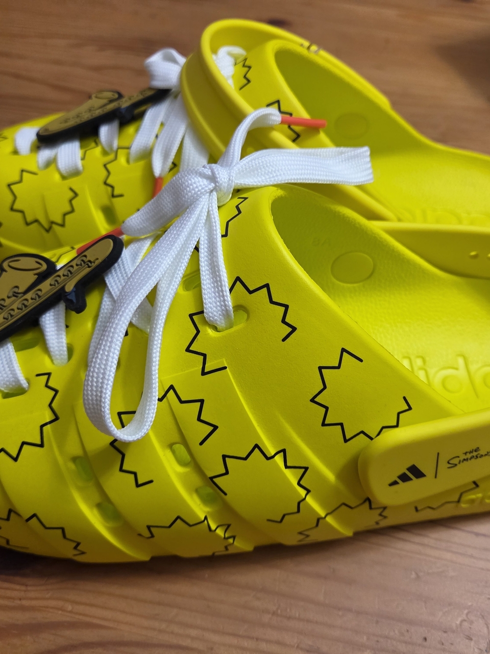 Adidas Adilette Clog-simpson Slip-On  with Star Outline Print